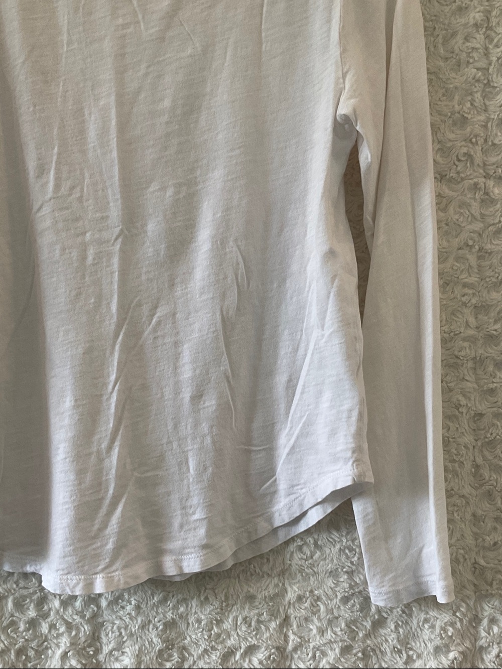 LOFT White Long Sleeve Scoop Neck Vintage Soft Tee - Picture 9 of 10